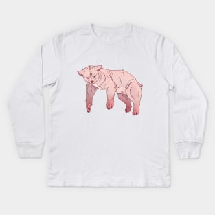 Pastel demon bear Waffles Kids Long Sleeve T-Shirt